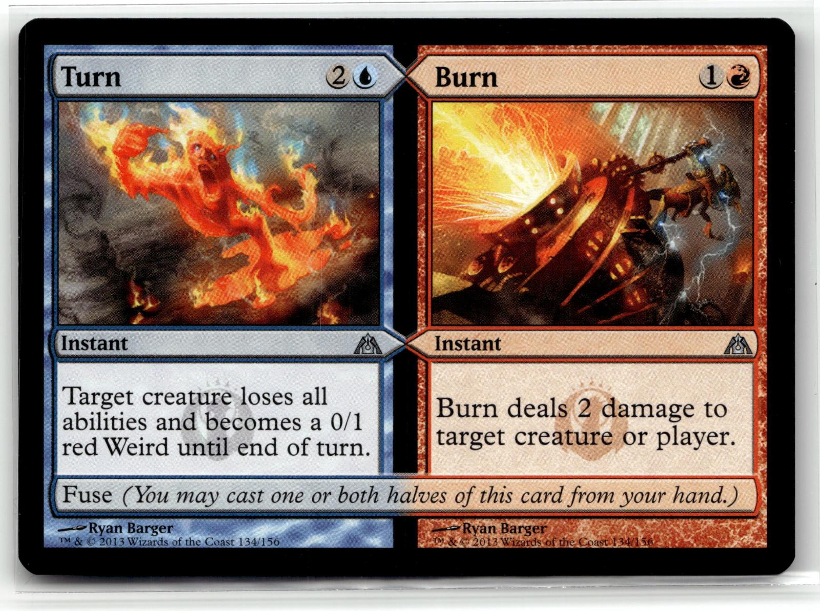 Turn // Burn 134 Uncommon Dragon's Maze Magic: The Gathering Near Mint
