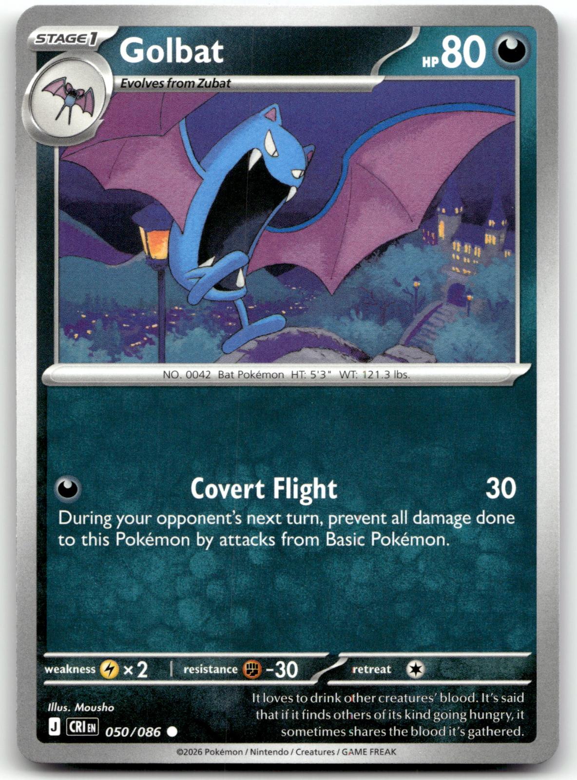 Golbat 050/086 Common Chaos Rising Pokemon Near Mint