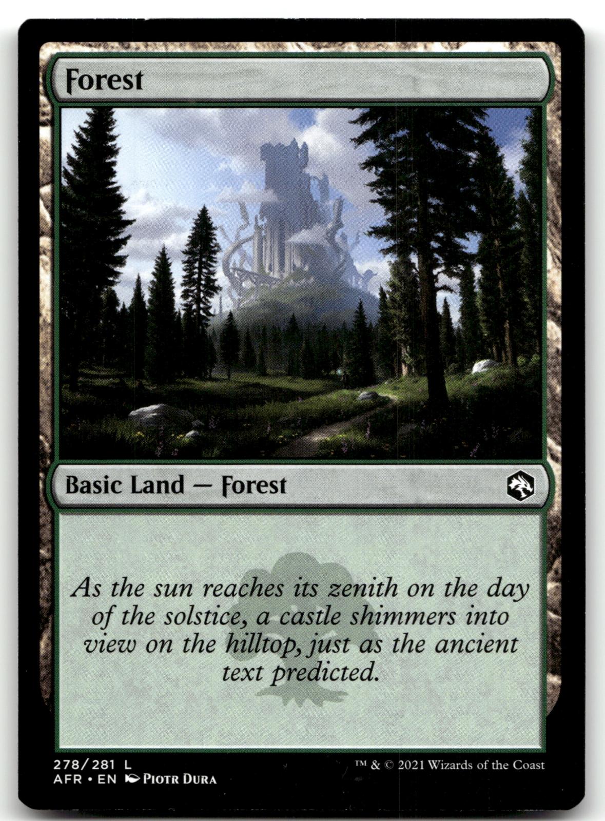 Forest (278) 278 Land Adventures in the Forgotten Realms Magic: The Gathering NM