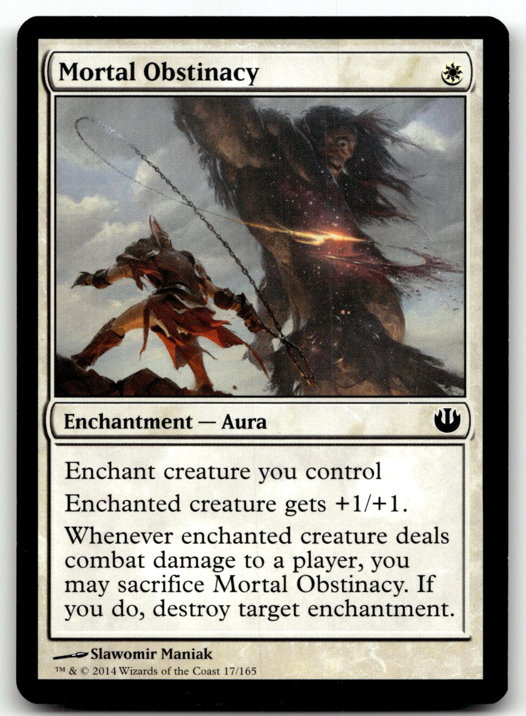 Mortal Obstinacy 17 Common Journey Into Nyx Magic: The Gathering Near Mint