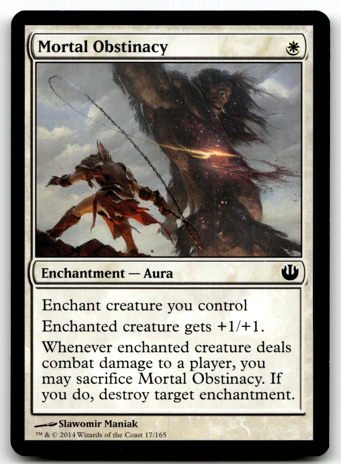 Mortal Obstinacy 17 Common Journey Into Nyx Magic: The Gathering Near Mint
