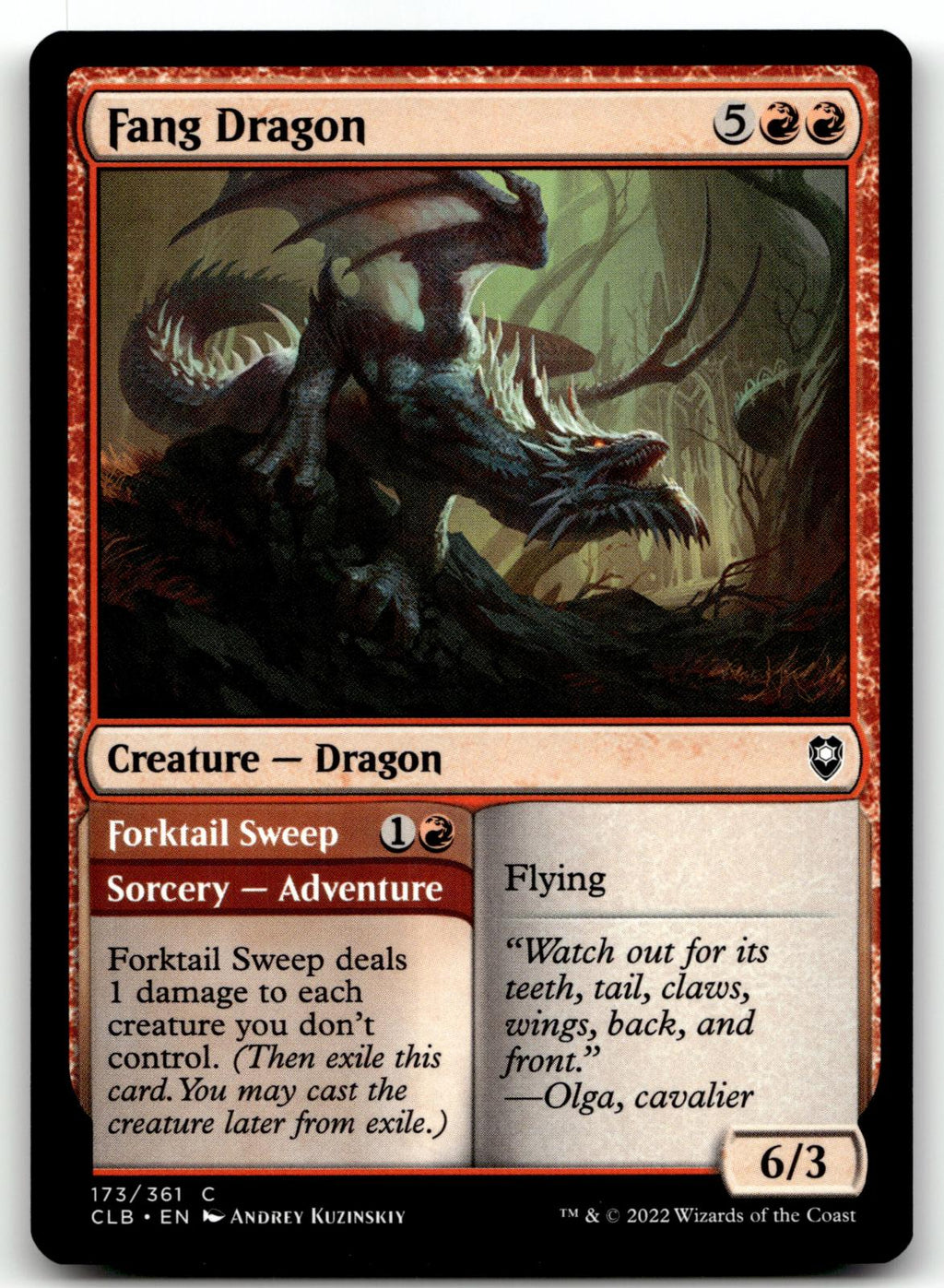 Fang Dragon 173 Commander Legends: Battle for Baldur's Gate Magic: