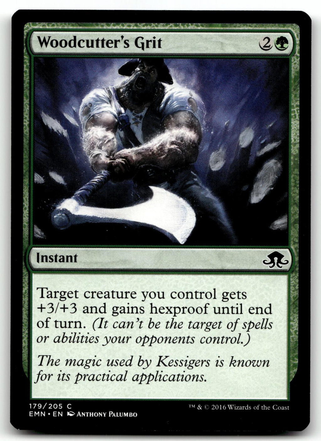 Woodcutter's Grit 179 Common Eldritch Moon Magic: The Gathering Near Mint