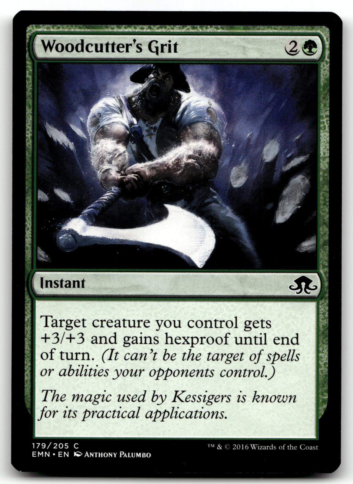 Woodcutter's Grit 179 Common Eldritch Moon Magic: The Gathering Near Mint