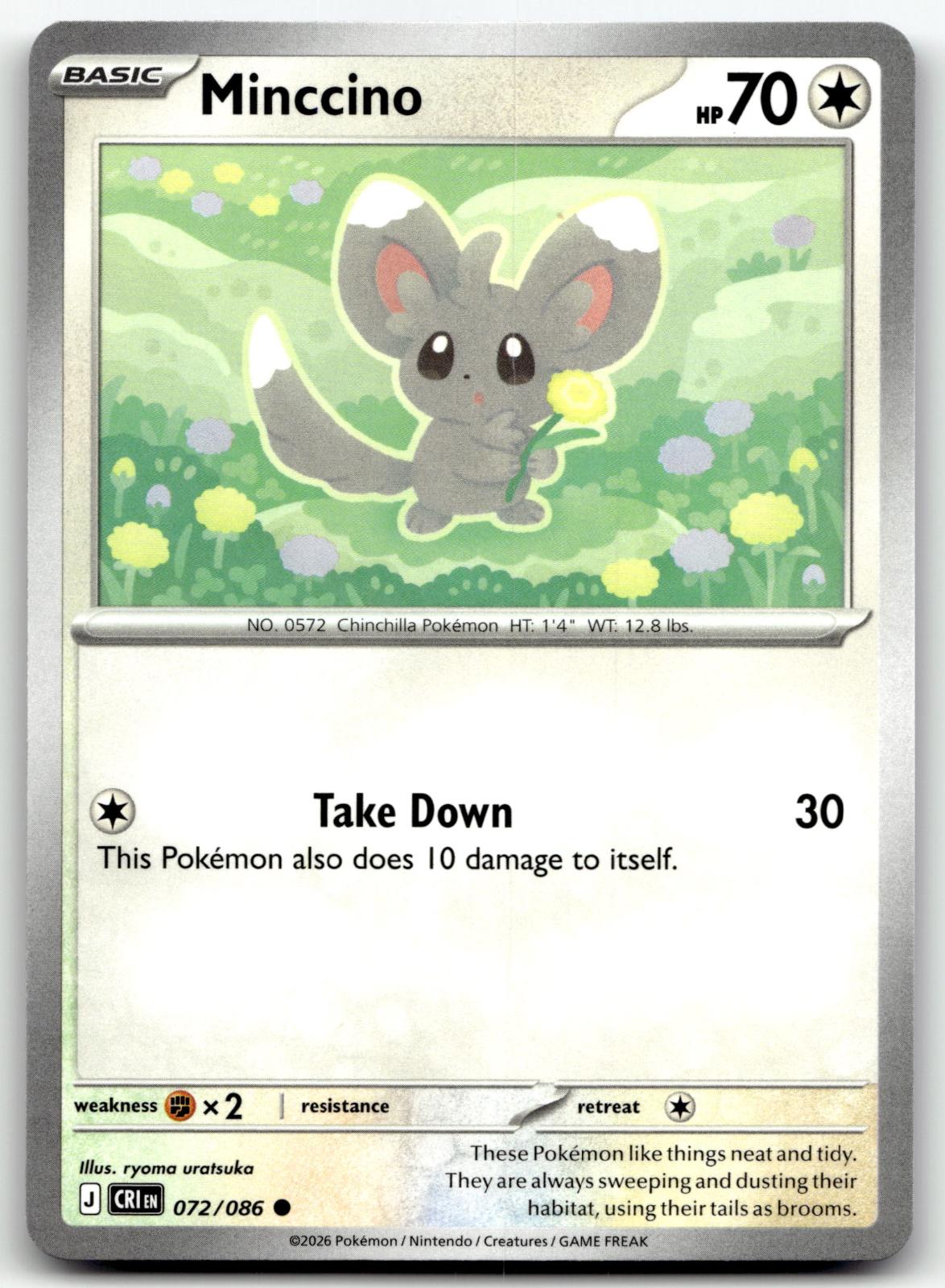 Minccino 072/086 Common Chaos Rising Pokemon Near Mint