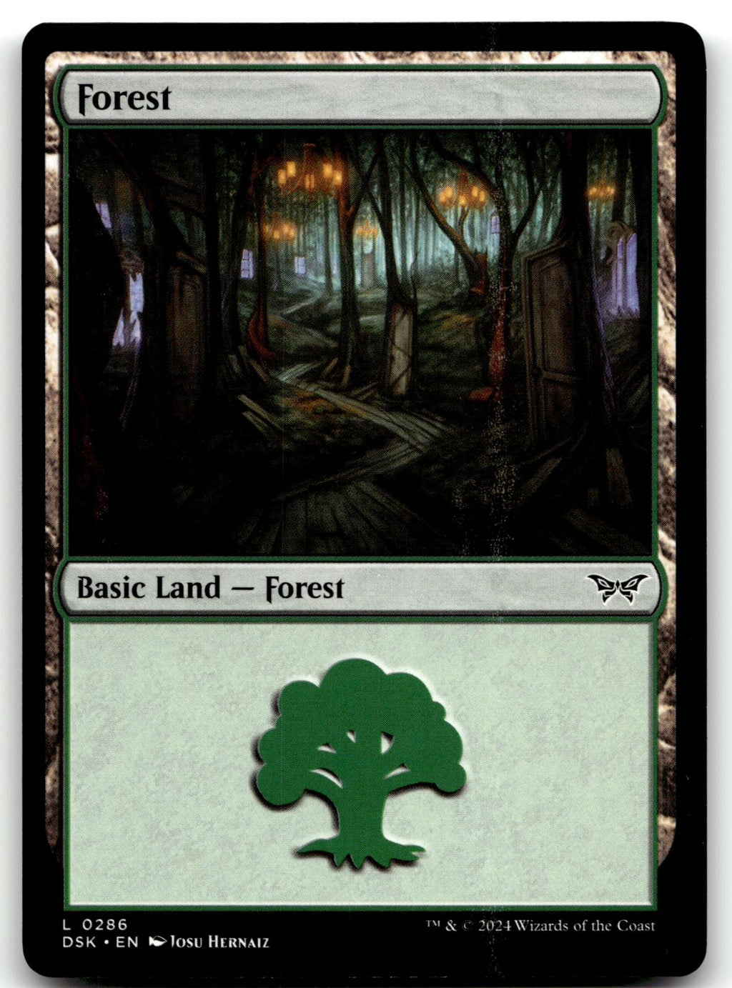 Forest (0286) 286 Land Duskmourn: House of Horror Magic: The Gathering Near Mint
