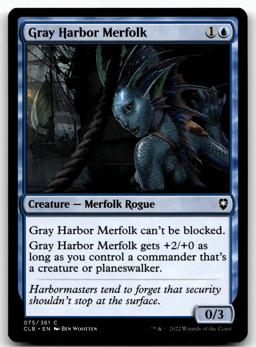 Gray Harbor Merfolk 75 Commander Legends: Battle for Baldur's Gate Magic: The Gathering NM