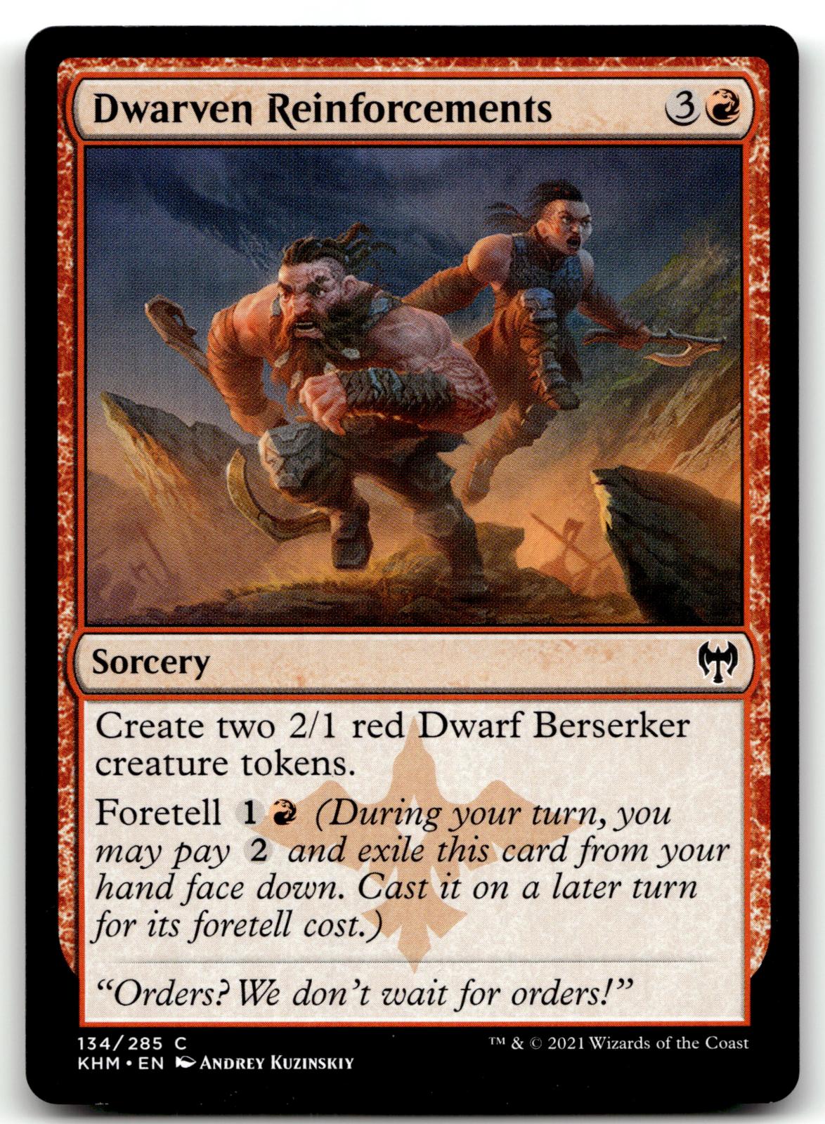 Dwarven Reinforcements 134 Common Kaldheim Magic: The Gathering Near Mint