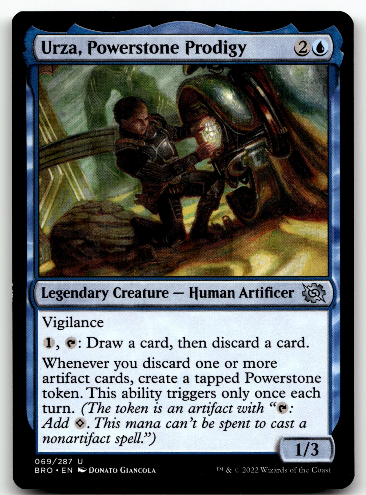 Urza, Powerstone Prodigy 69 Uncommon The Brothers' War Magic: The Gathering NM