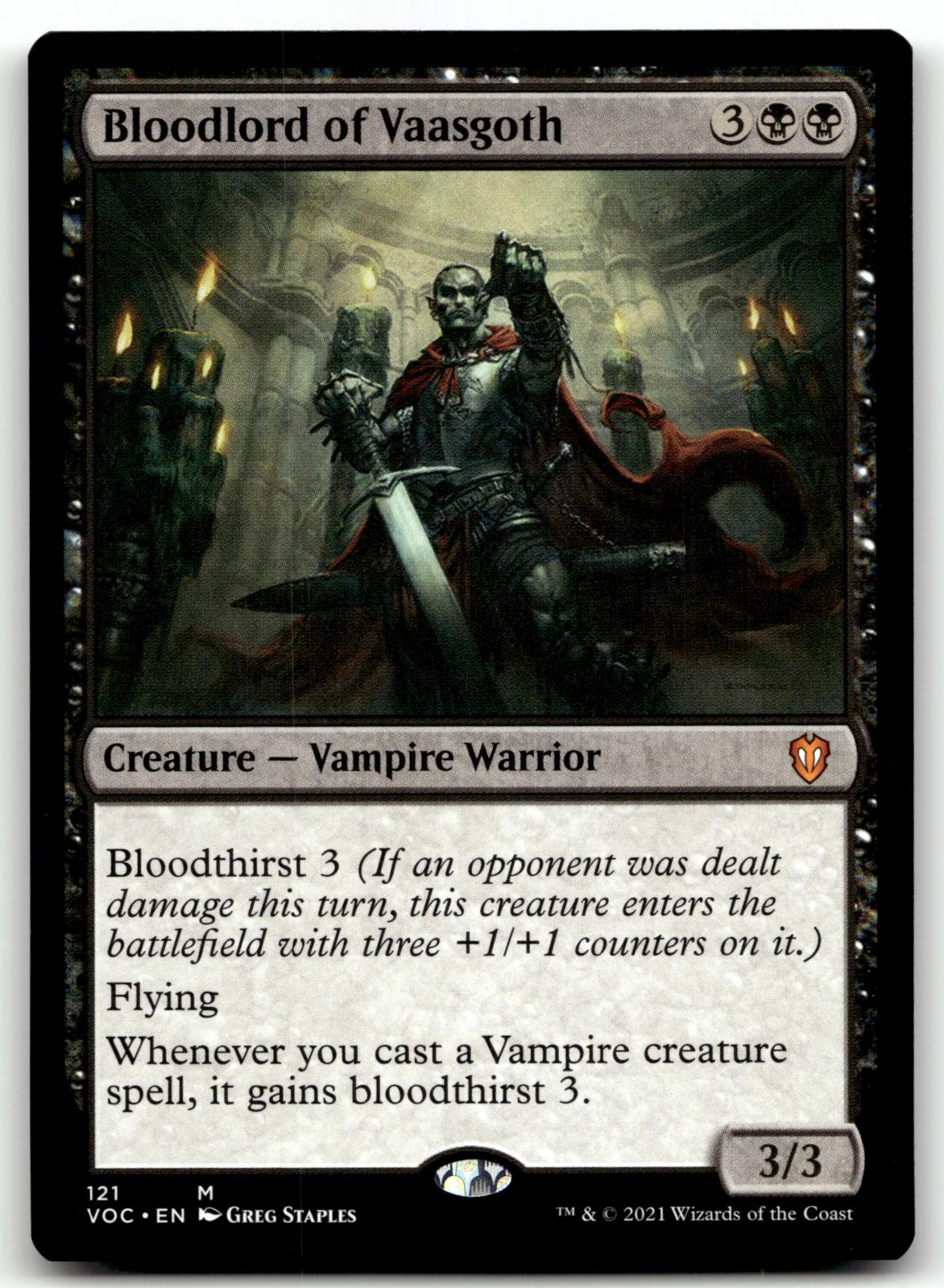 Bloodlord of Vaasgoth 121 Commander: Innistrad: Crimson Vow Magic: The Gathering NM