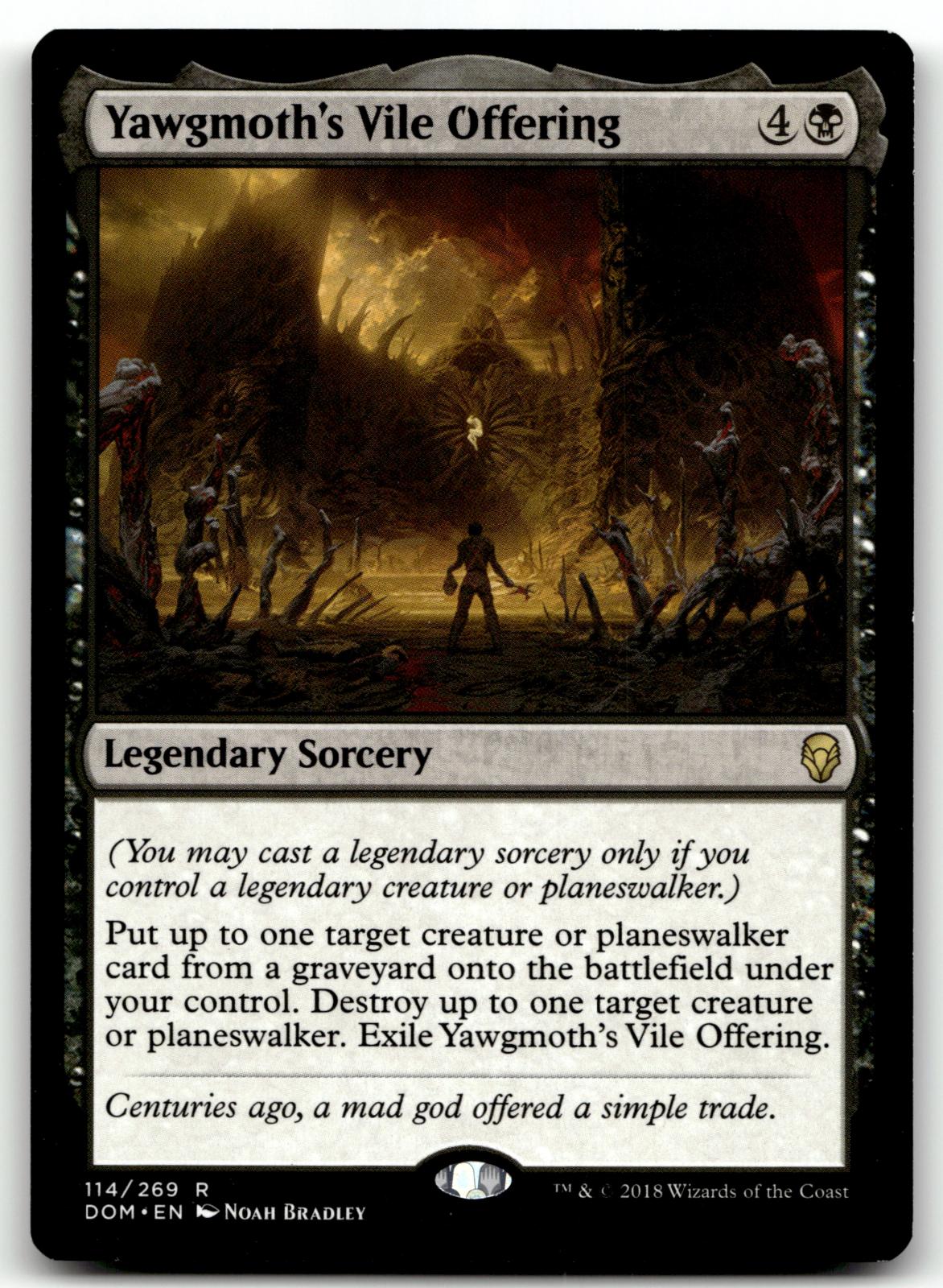 Yawgmoth's Vile Offering 114 Rare Dominaria Magic: The Gathering Near Mint