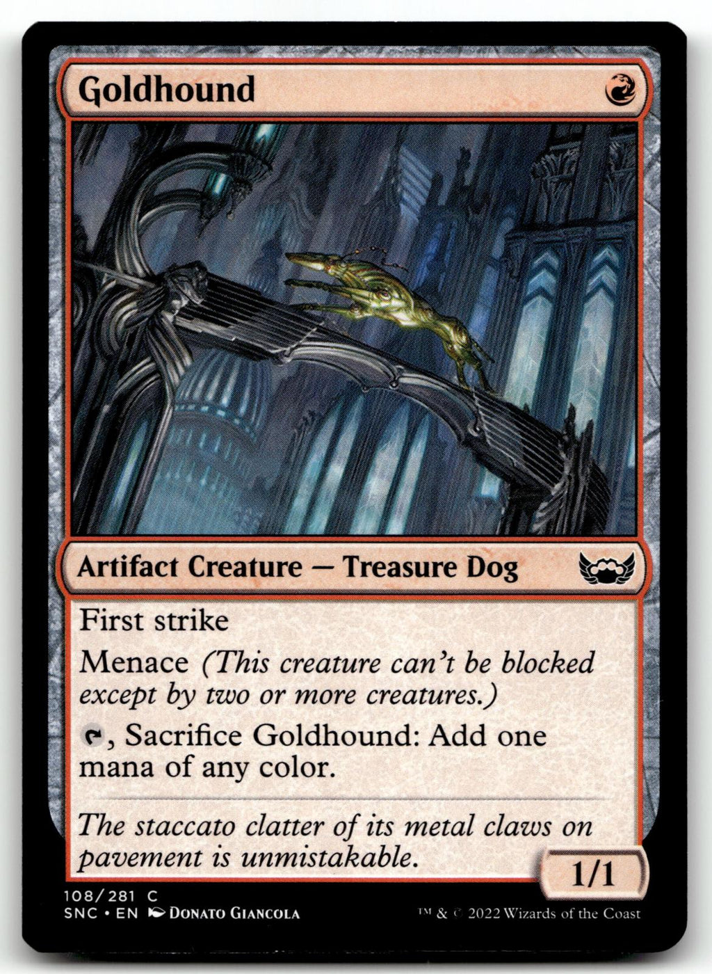 Goldhound 108 Common Streets of New Capenna Magic: The Gathering Near Mint