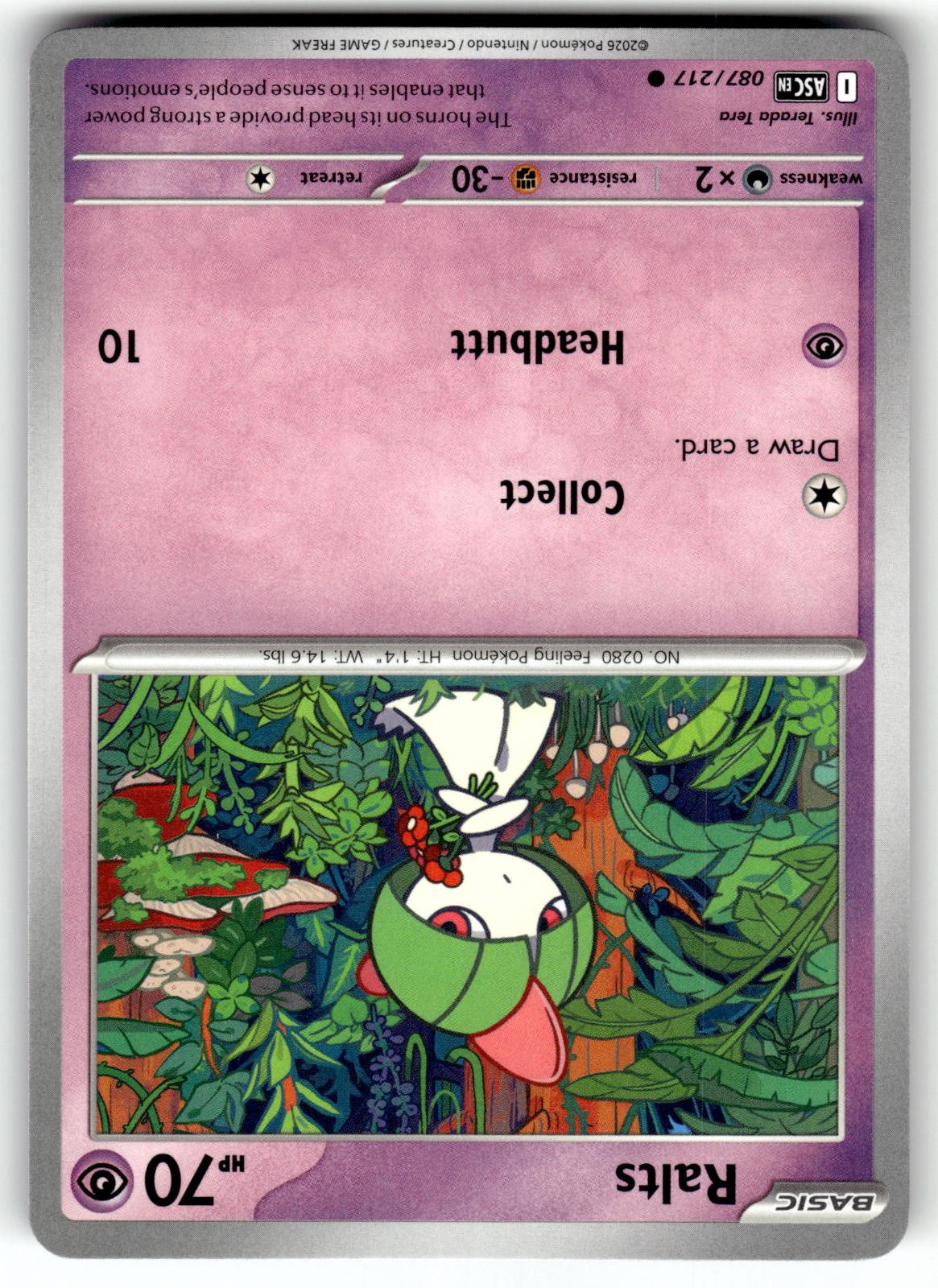Ralts 087/217 Common Ascended Heroes Pokemon Near Mint