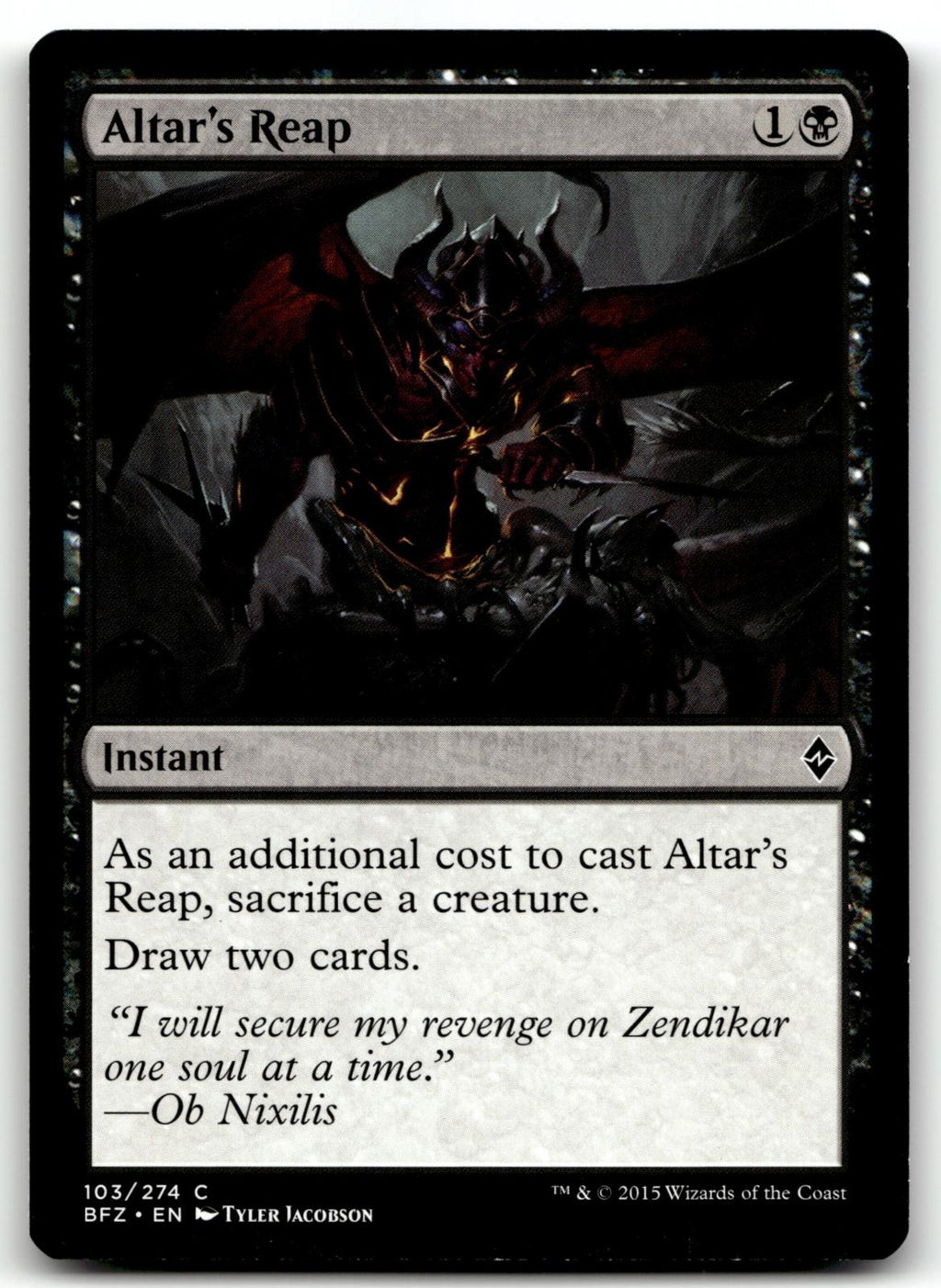 Altar's Reap 103 Common Battle for Zendikar Magic: The Gathering Near Mint