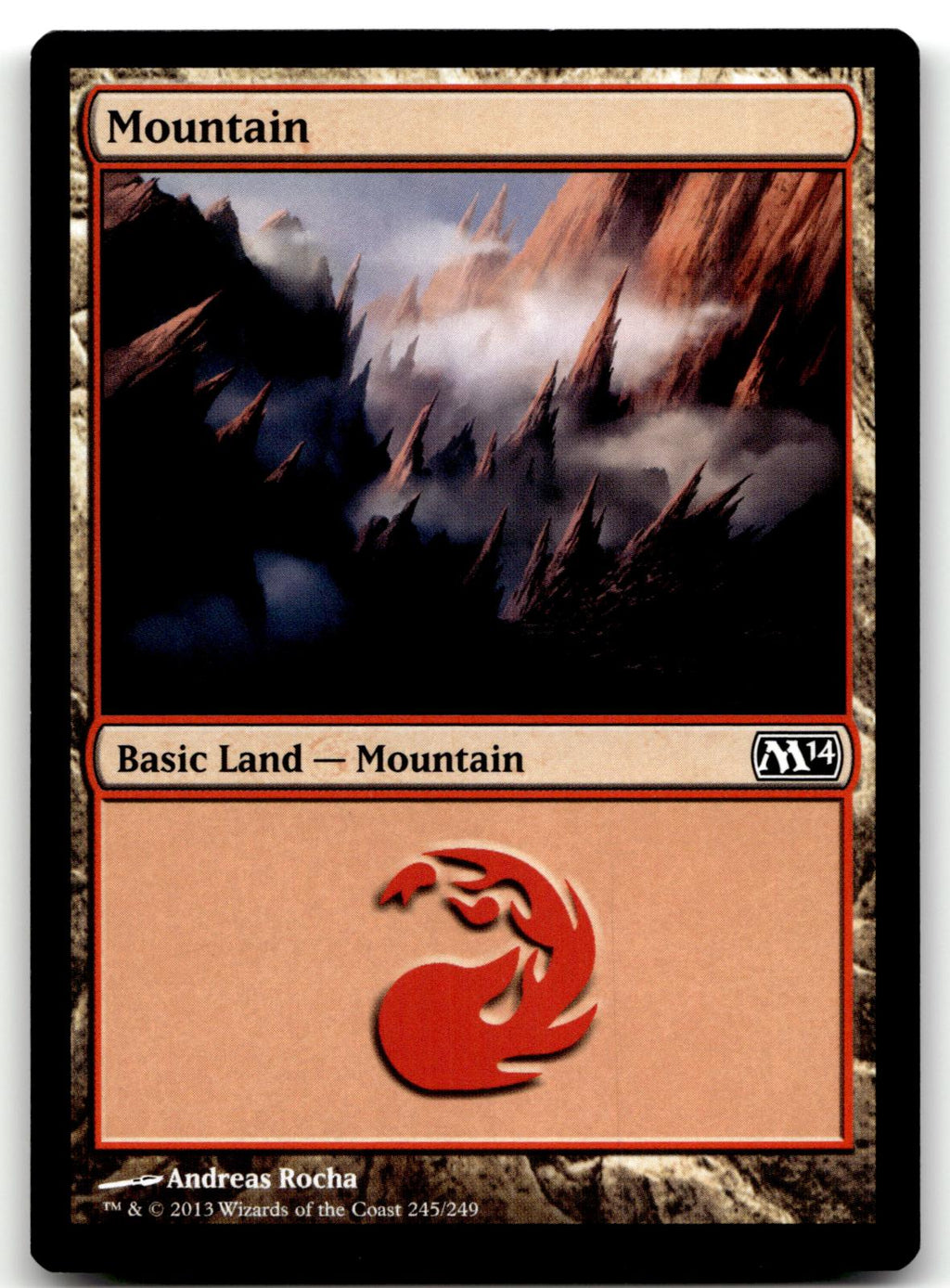 Mountain (245) 245 Land Magic 2014 (M14) Magic: The Gathering Near Mint