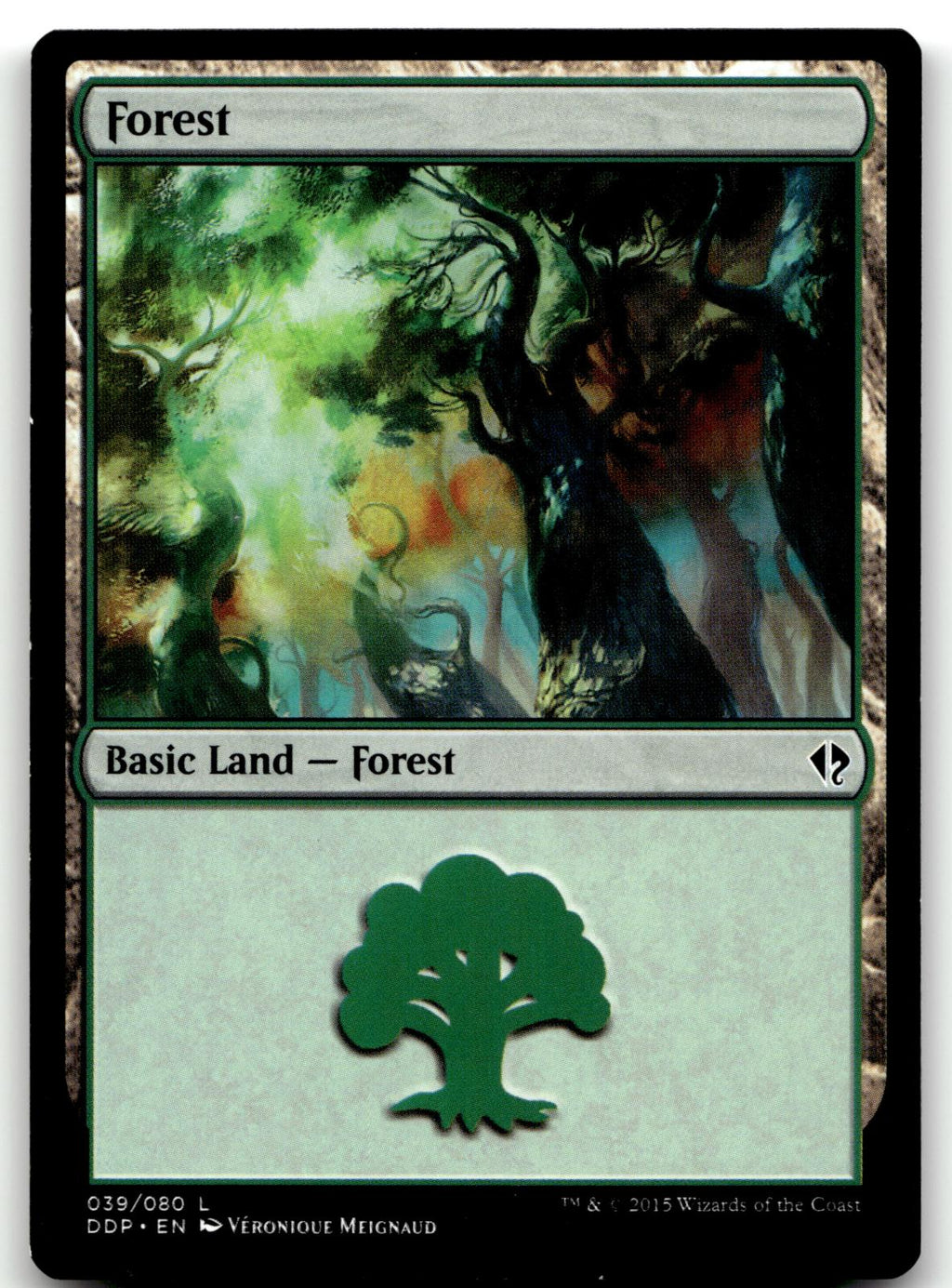 Forest (039) 39 Land Duel Decks: Zendikar vs. Eldrazi Magic: The Gathering NM
