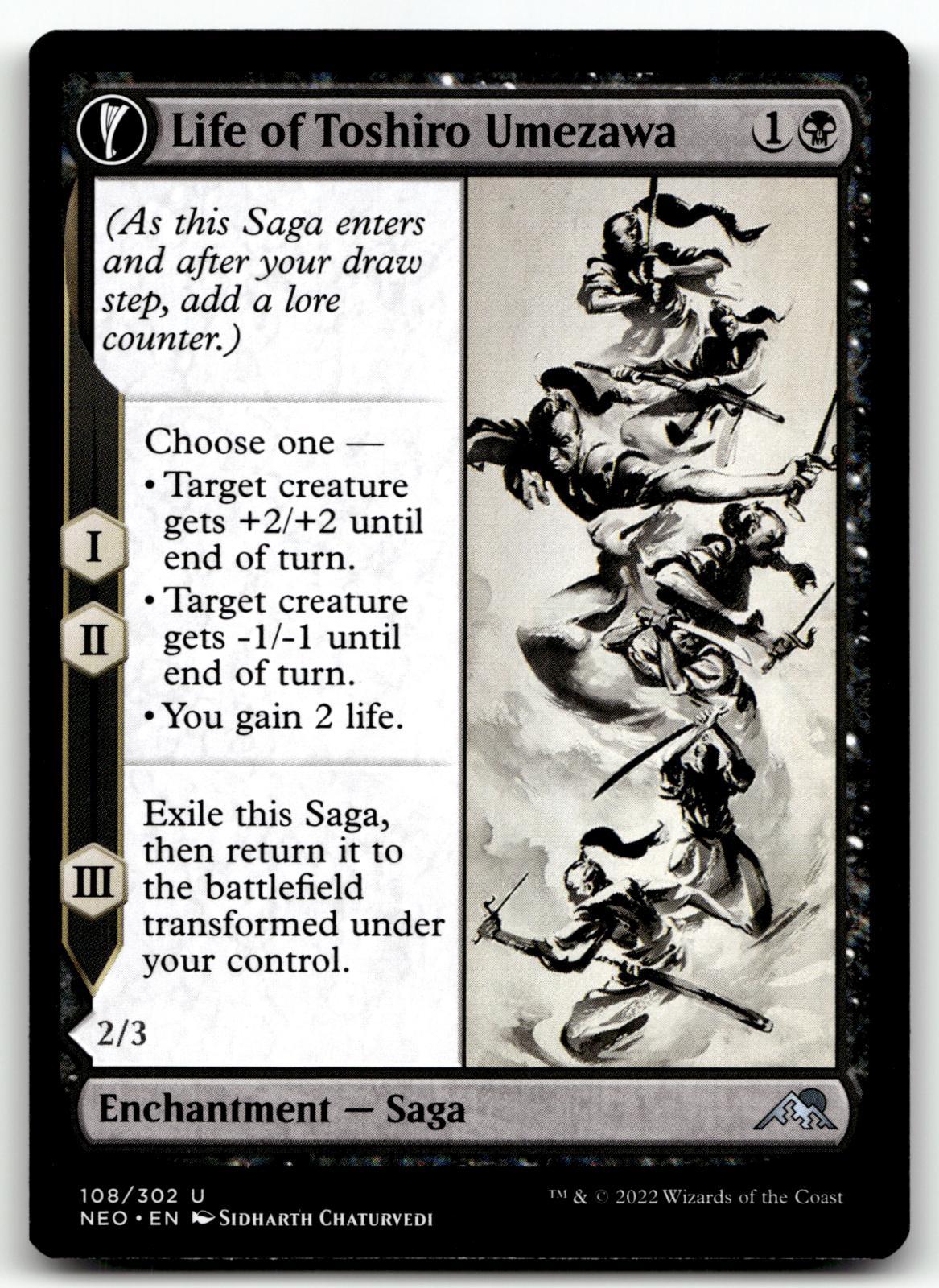 Life of Toshiro Umezawa // Memory of Toshiro 108 Kamigawa: Neon Dynasty Magic: The Gathering NM