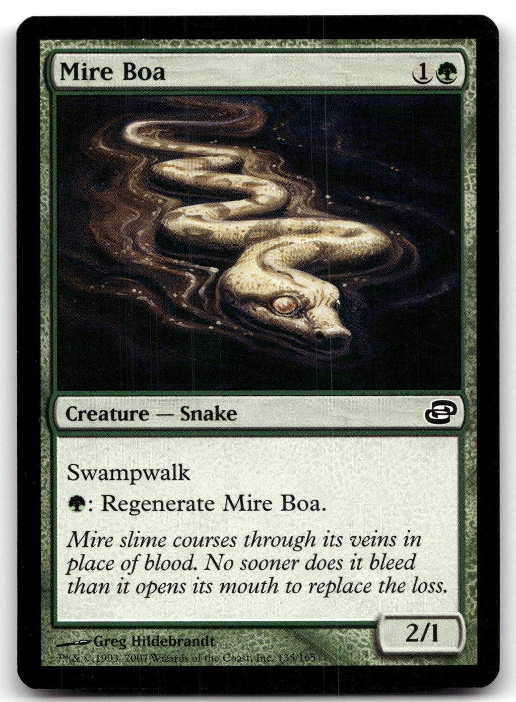 Mire Boa 135 Common Planar Chaos Magic: The Gathering Near Mint
