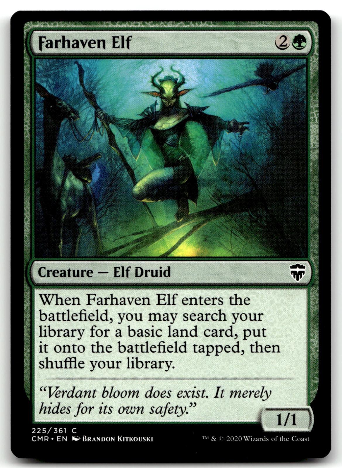 Farhaven Elf 225 Common Commander Legends Magic: The Gathering Near Mint