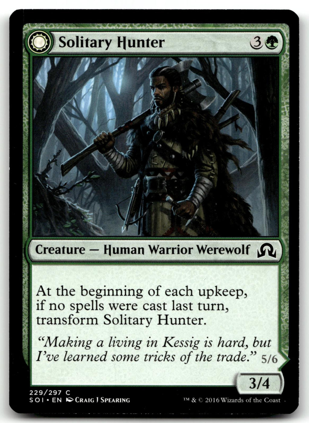 Solitary Hunter 229 Common Shadows over Innistrad Magic: The Gathering Near Mint