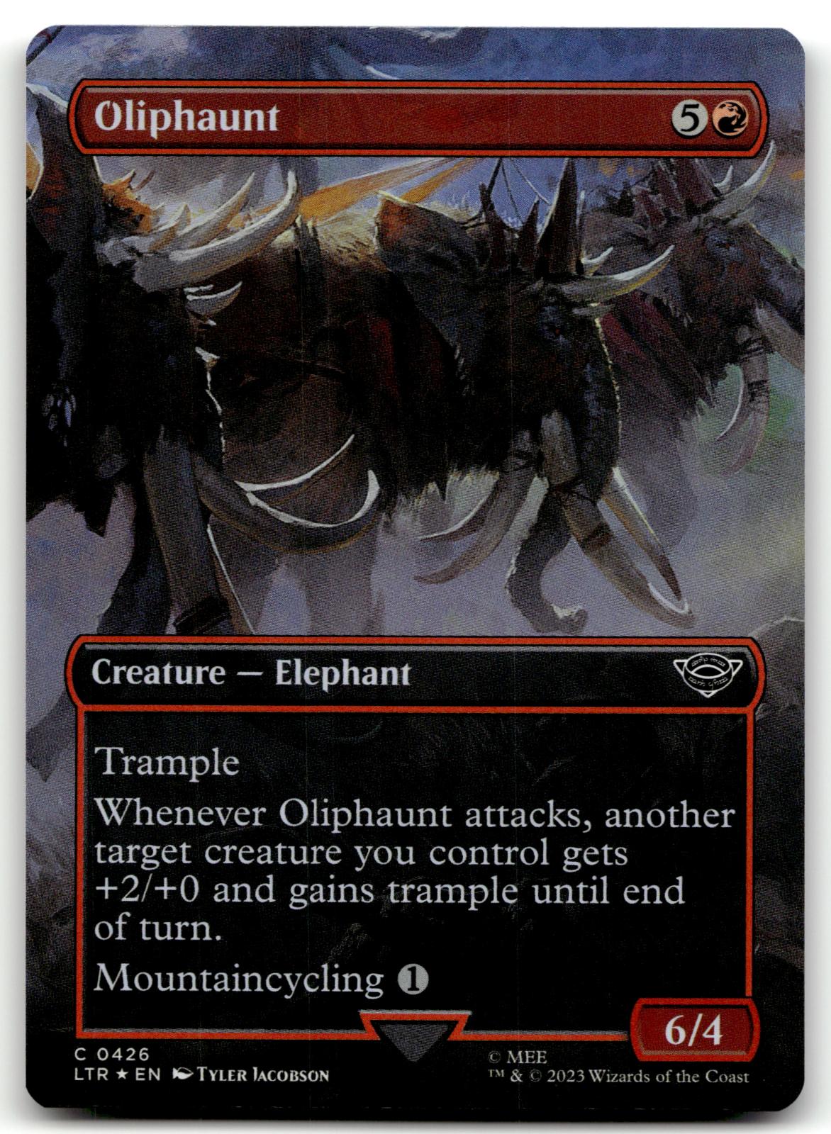 Oliphaunt (Borderless) 426 Universes Beyond: The Lord of the Rings: Tales of Middle-earth Magic: The Gathering Foil NM