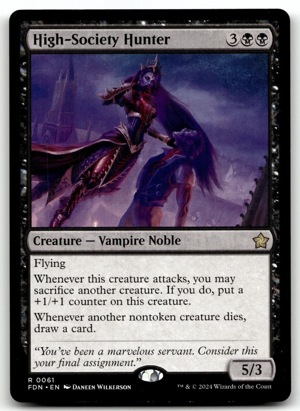 High-Society Hunter 61 Rare Foundations Magic: The Gathering Near Mint