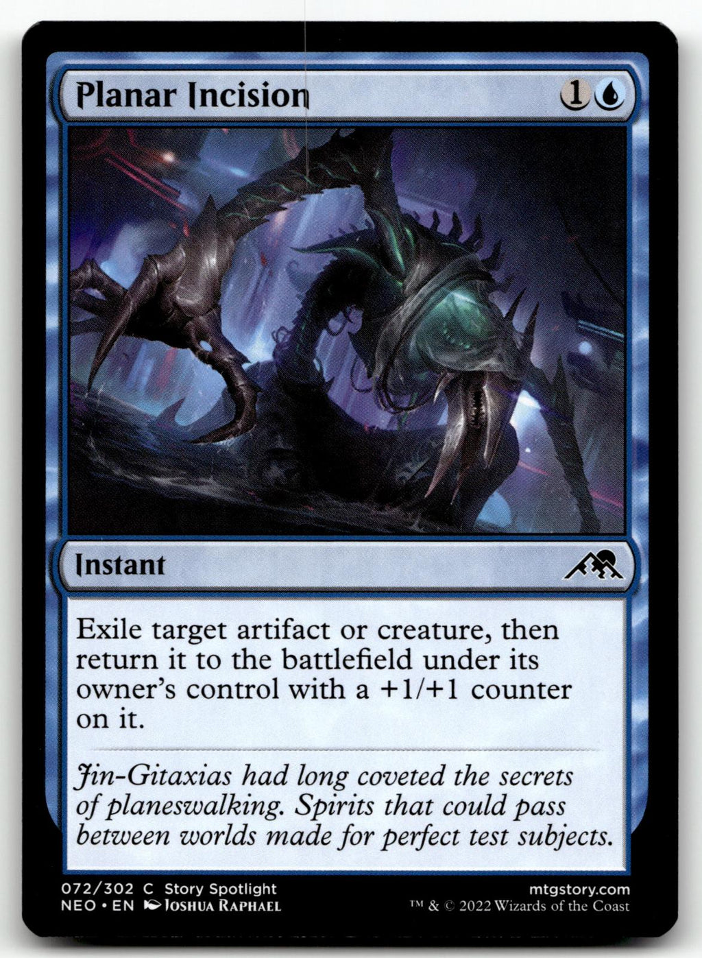 Planar Incision 72 Common Kamigawa: Neon Dynasty Magic: The Gathering Near Mint