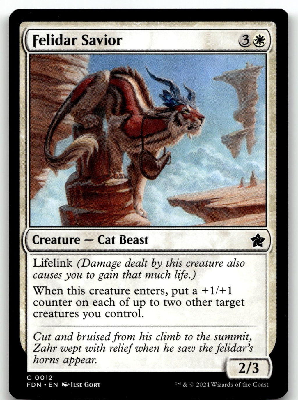 Felidar Savior 12 Common Foundations Magic: The Gathering Near Mint