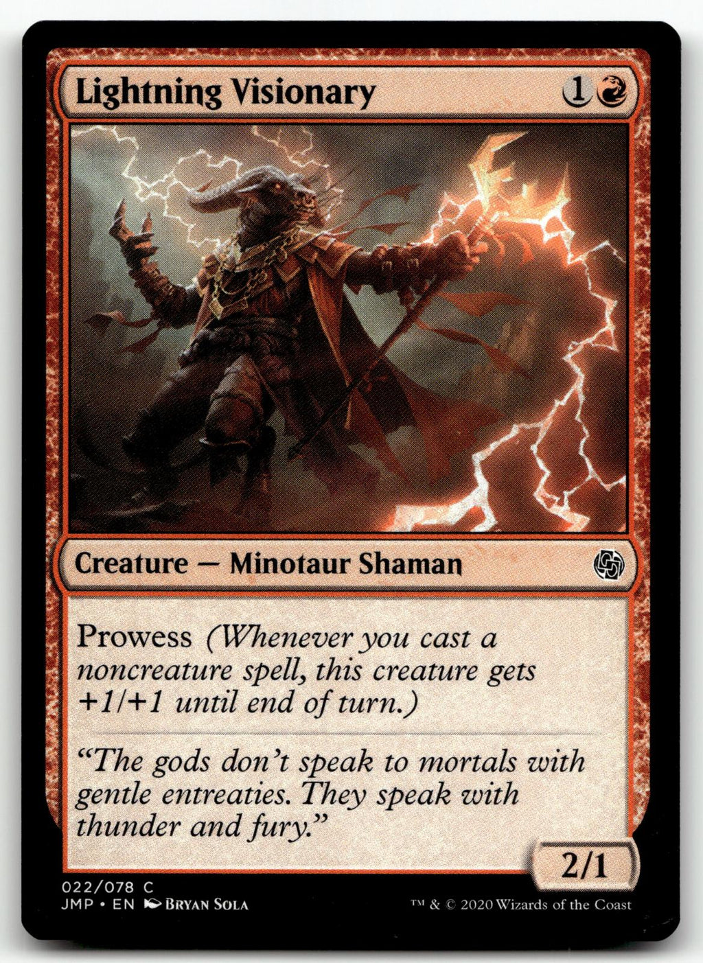 Lightning Visionary 22 Common Jumpstart Magic: The Gathering Near Mint