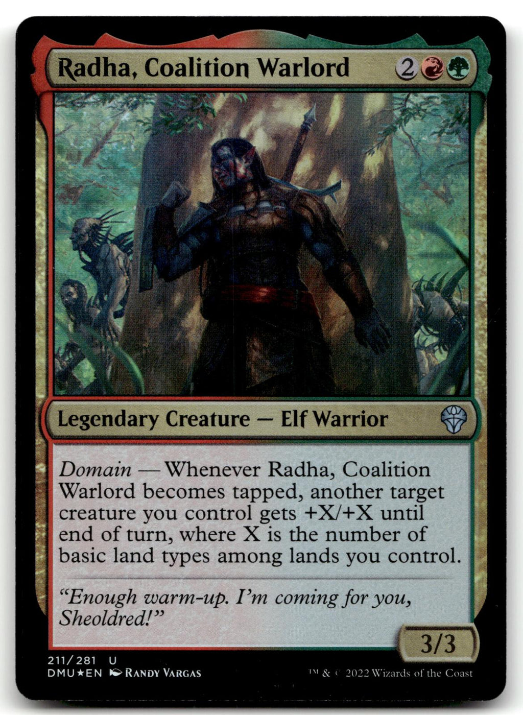 Radha, Coalition Warlord 211 Dominaria United Magic: The Gathering Foil NM