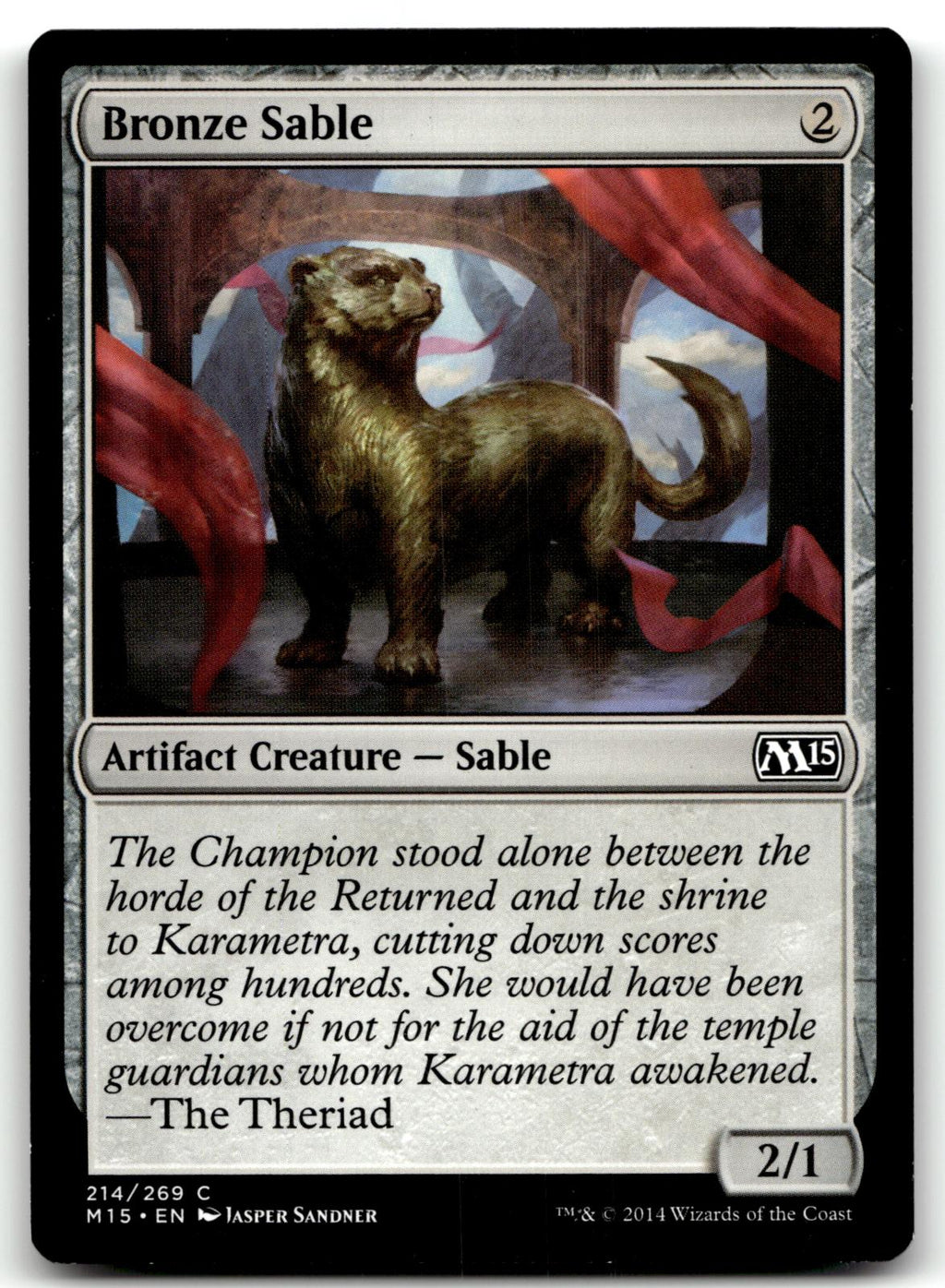 Bronze Sable 214 Common Magic 2015 (M15) Magic: The Gathering Near Mint