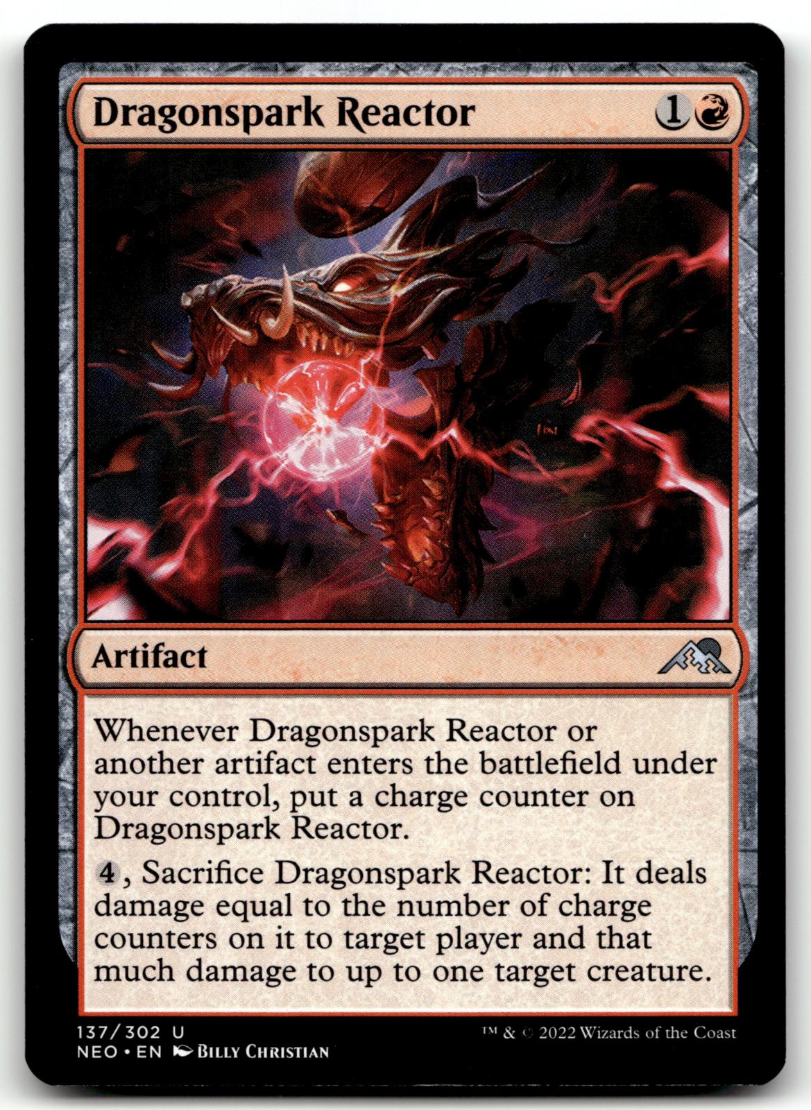 Dragonspark Reactor 137 Uncommon Kamigawa: Neon Dynasty Magic: The Gathering NM
