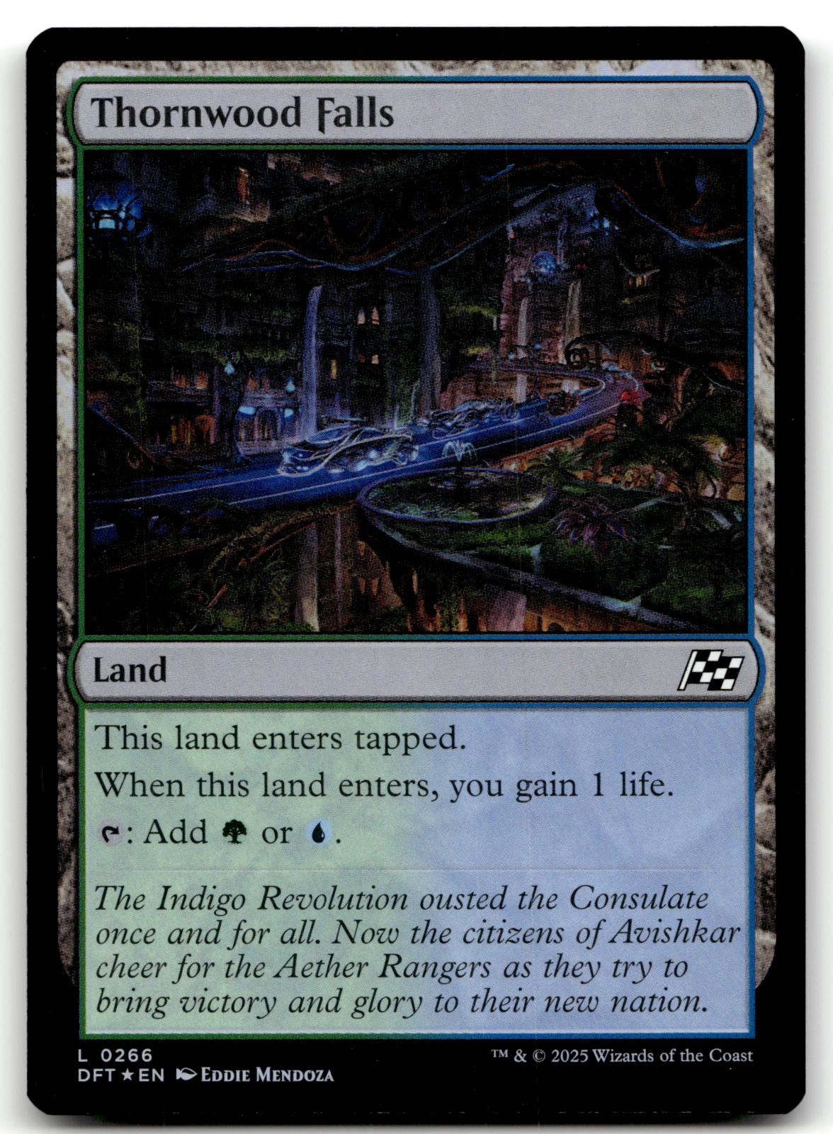 Thornwood Falls 266 Land Aetherdrift Magic: The Gathering Foil Near Mint