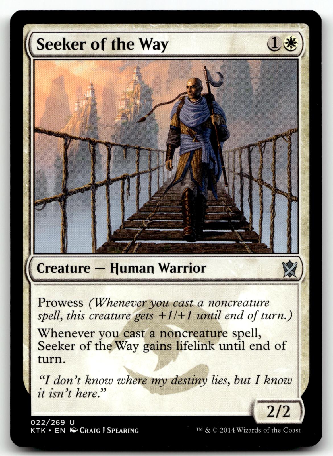 Seeker of the Way 22 Uncommon Khans of Tarkir Magic: The Gathering Near Mint
