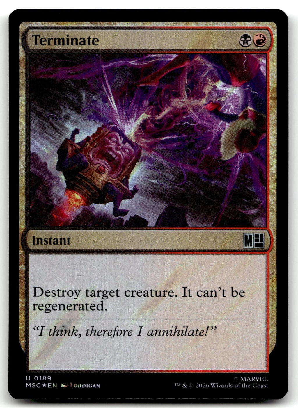 Terminate (Surge Foil) 189 Holo Commander: Marvel Super Heroes 