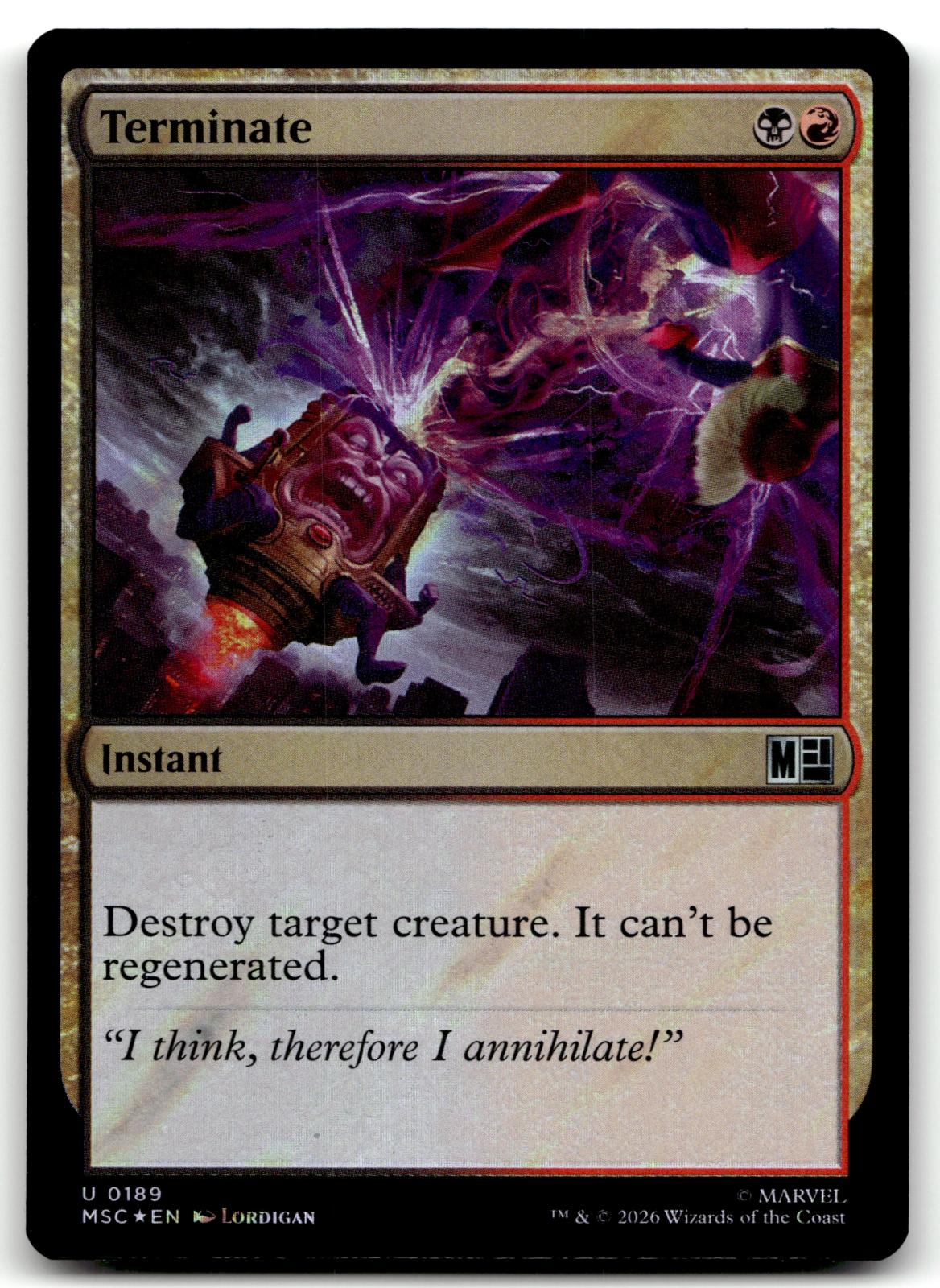 Terminate (Surge Foil) 189 Holo Commander: Marvel Super Heroes 
