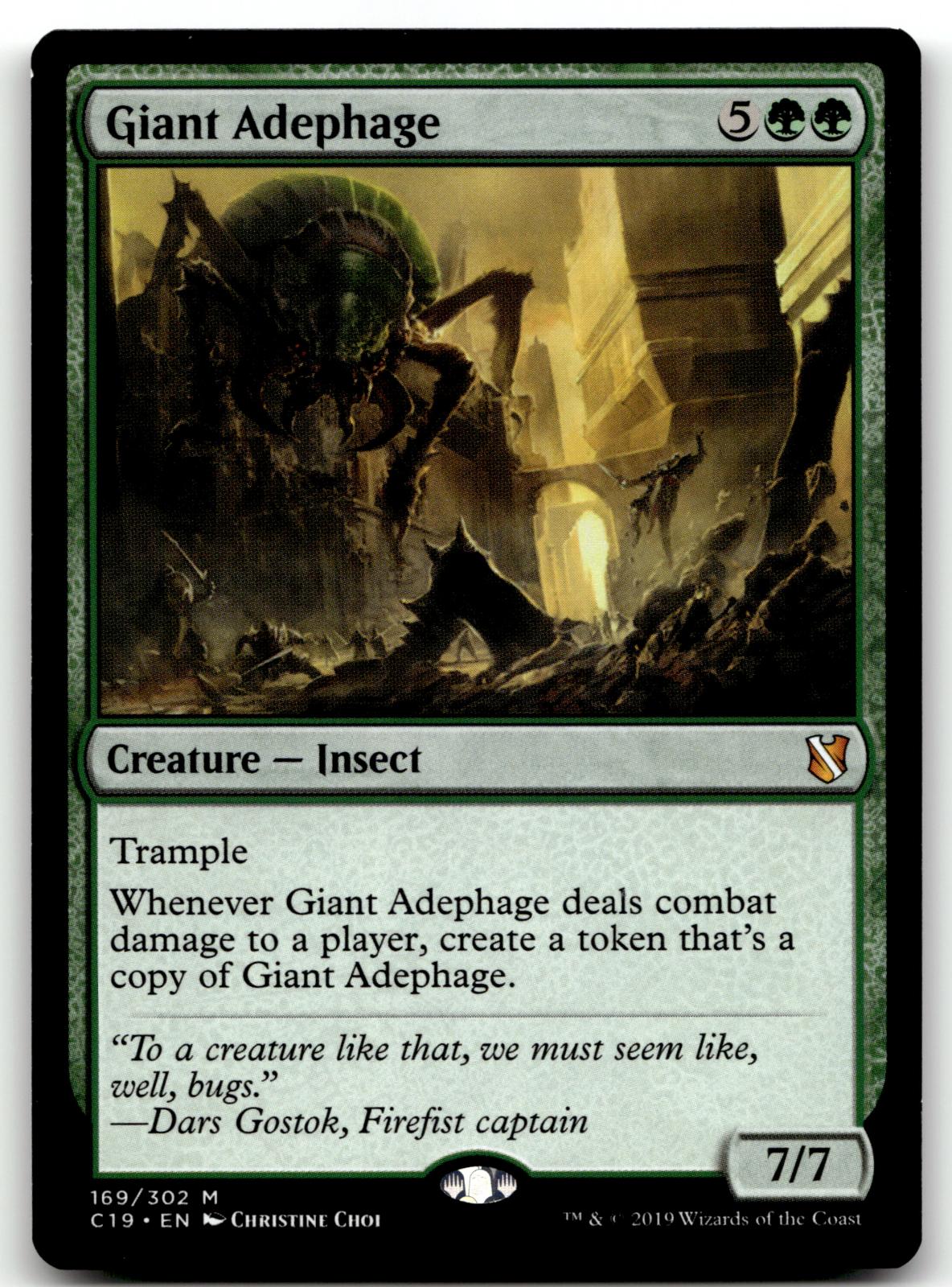 Giant Adephage 169 Mythic Commander 2019 Magic: The Gathering Near Mint