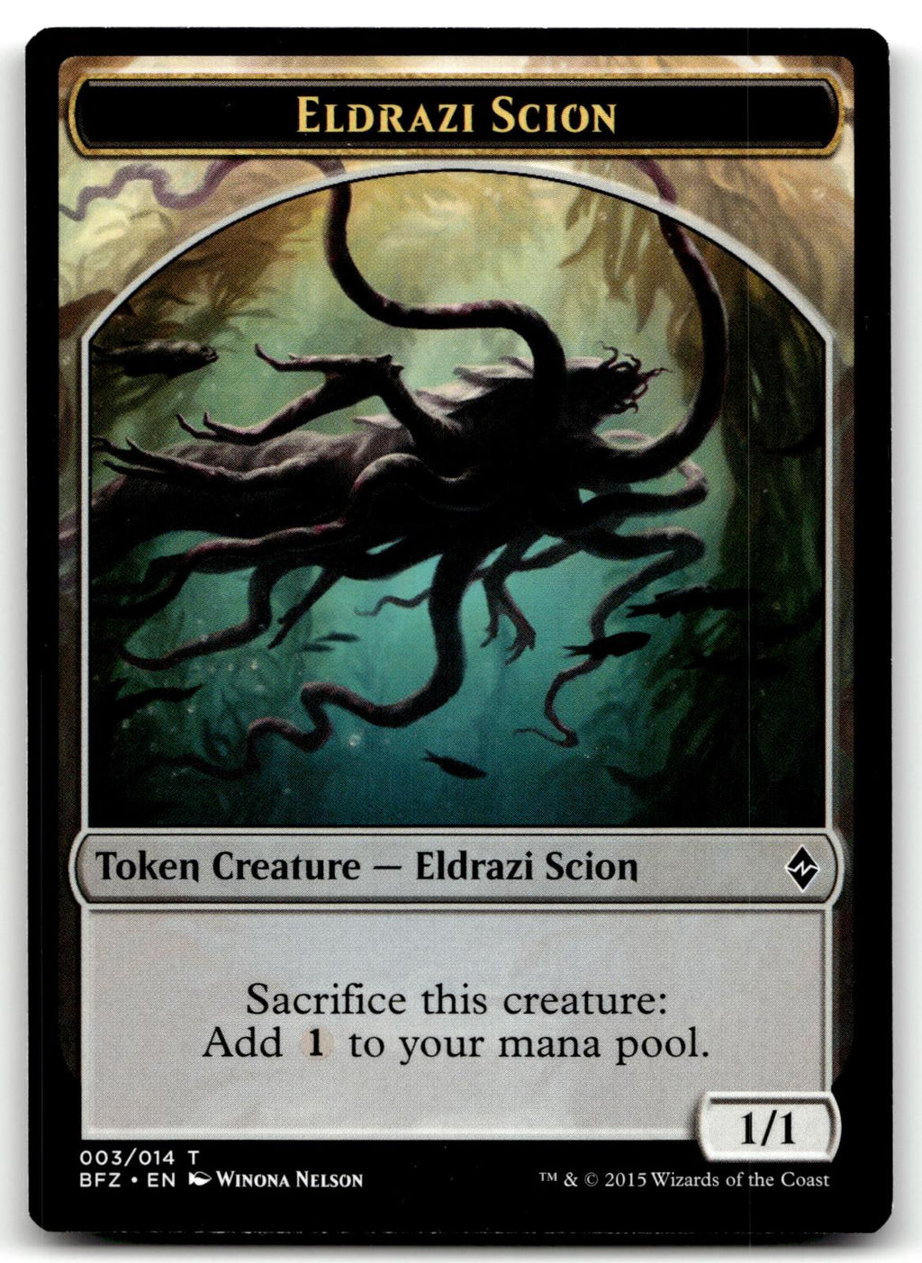 Eldrazi Scion Token (003) 3 Token Battle for Zendikar Magic: The Gathering NM