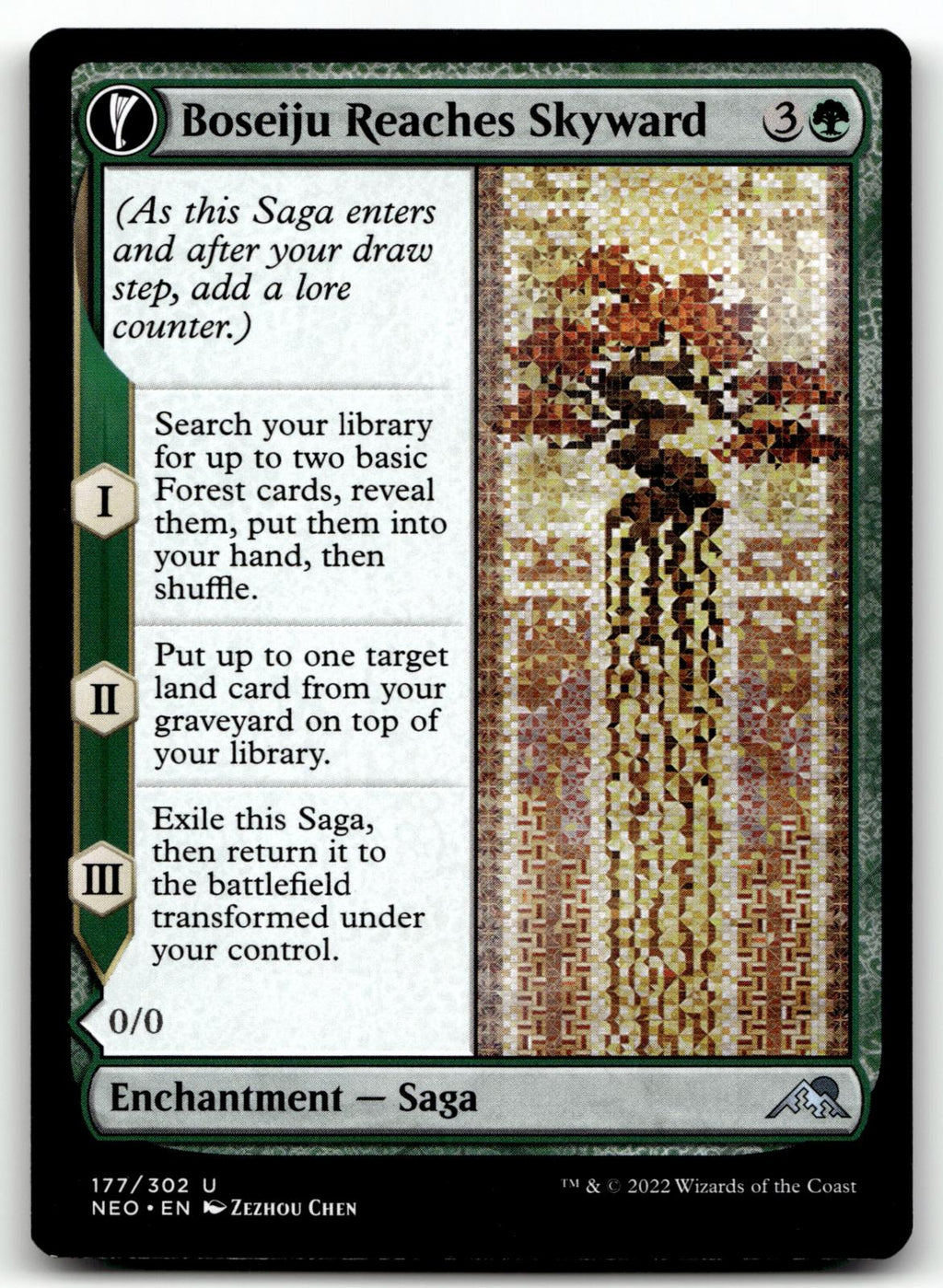 Boseiju Reaches Skyward 177 Kamigawa: Neon Dynasty Magic: The Gathering NM
