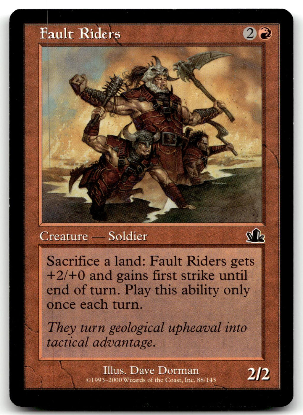 Fault Riders 88 Common Prophecy Magic: The Gathering Near Mint
