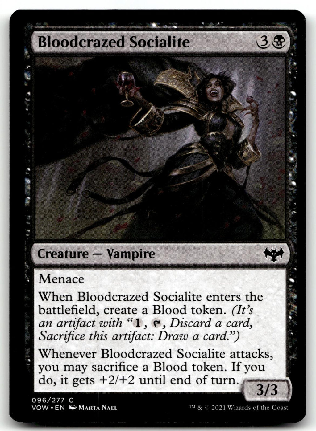 Bloodcrazed Socialite 96 Common Innistrad: Crimson Vow Magic: The Gathering NM