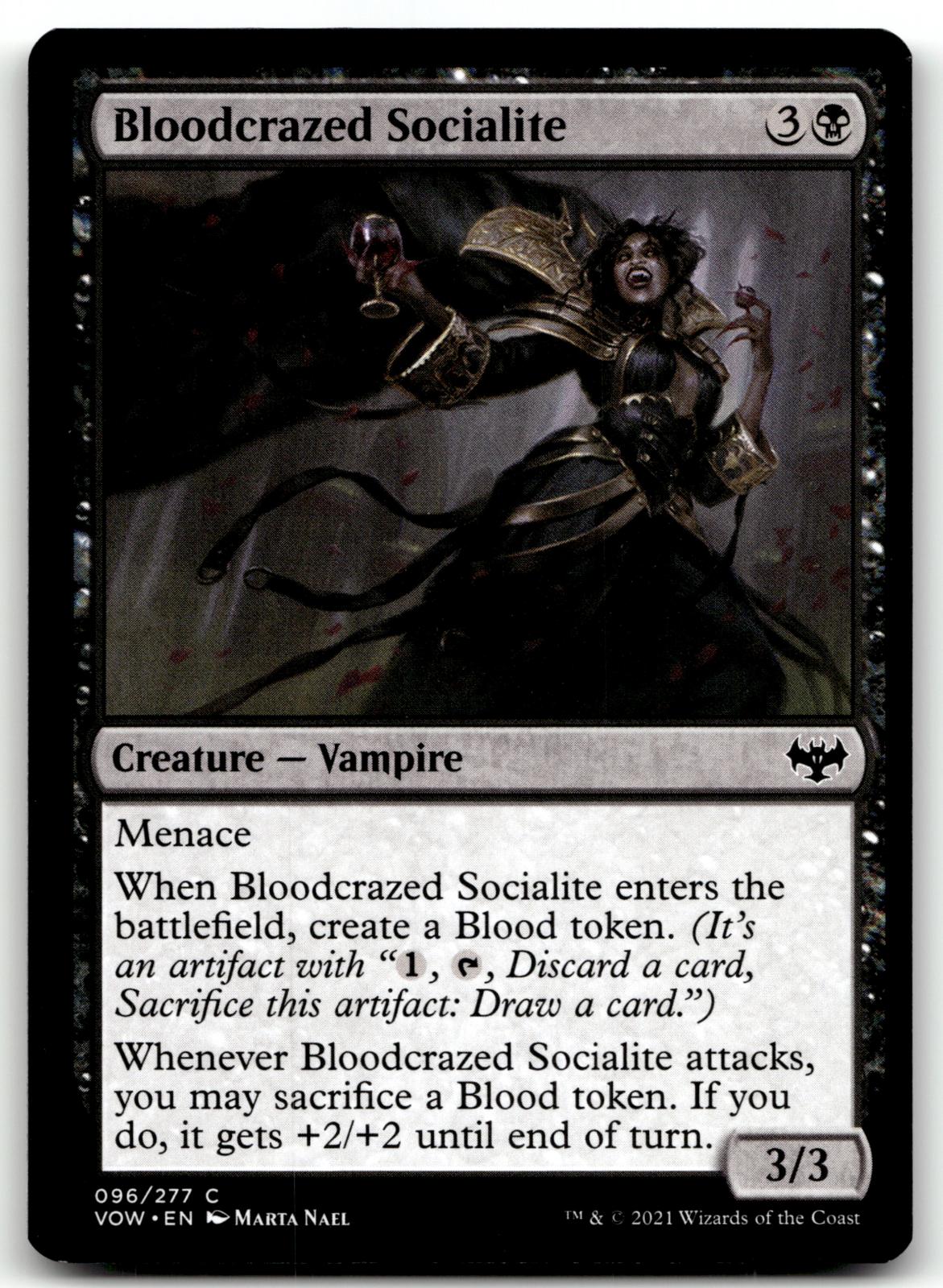 Bloodcrazed Socialite 96 Common Innistrad: Crimson Vow Magic: The Gathering NM