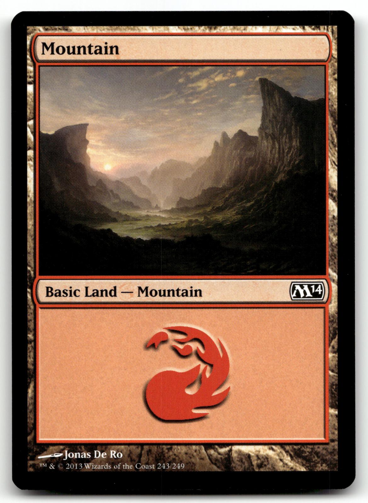 Mountain (243) 243 Land Magic 2014 (M14) Magic: The Gathering Near Mint