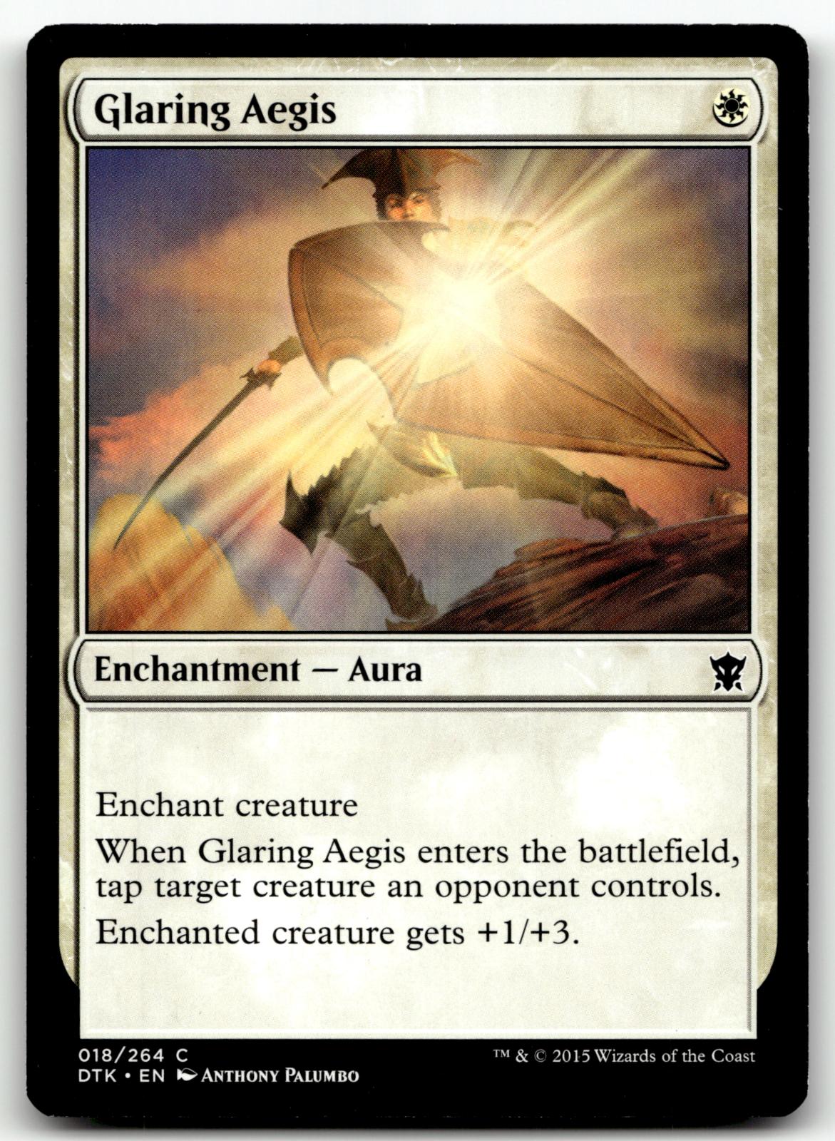 Glaring Aegis 18 Common Dragons of Tarkir Magic: The Gathering Near Mint