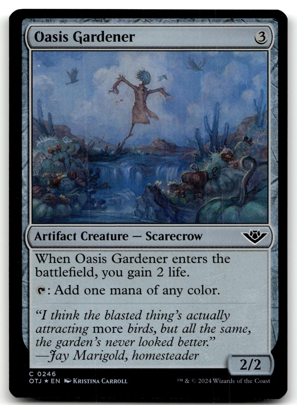 Oasis Gardener 246 Outlaws of Thunder Junction Magic: The Gathering Foil NM