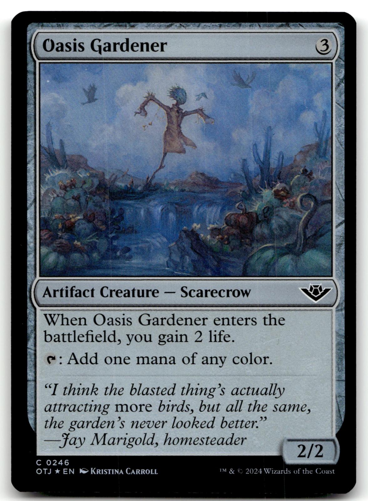 Oasis Gardener 246 Outlaws of Thunder Junction Magic: The Gathering Foil NM