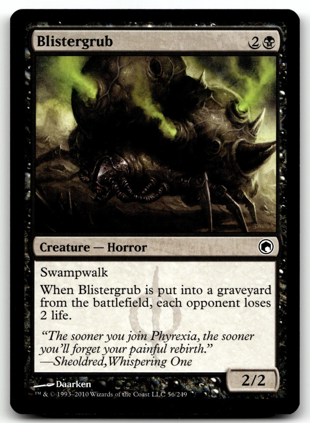 Blistergrub 56 Common Scars of Mirrodin Magic: The Gathering Near Mint