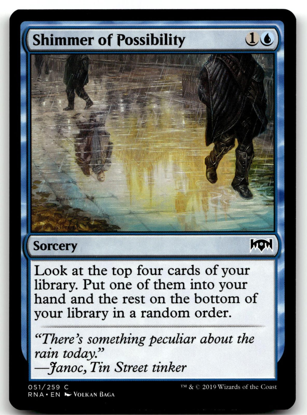Shimmer of Possibility 51 Common Ravnica Allegiance Magic: The Gathering NM