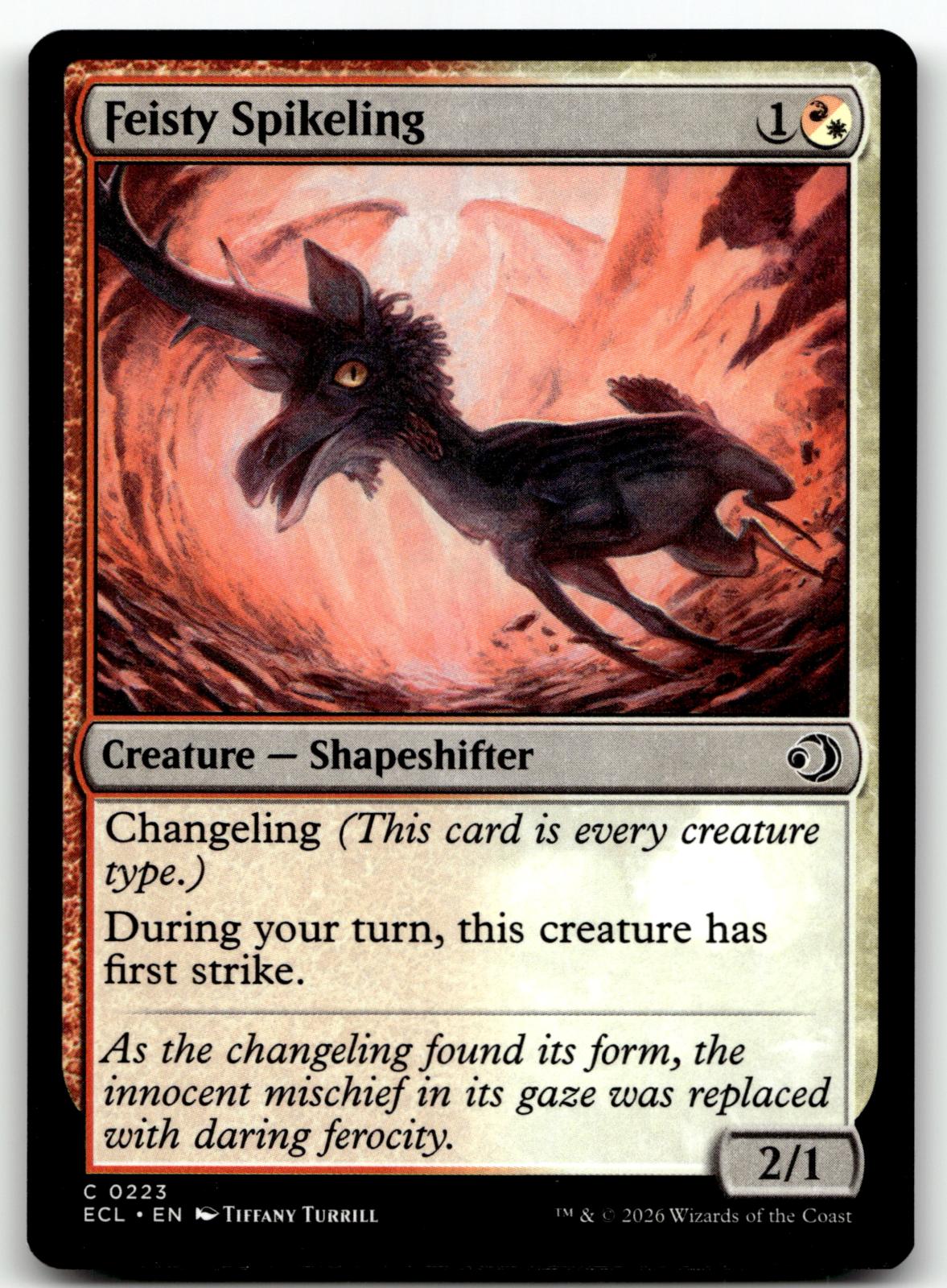 Feisty Spikeling 223 Common Lorwyn Eclipsed Magic: The Gathering Near Mint