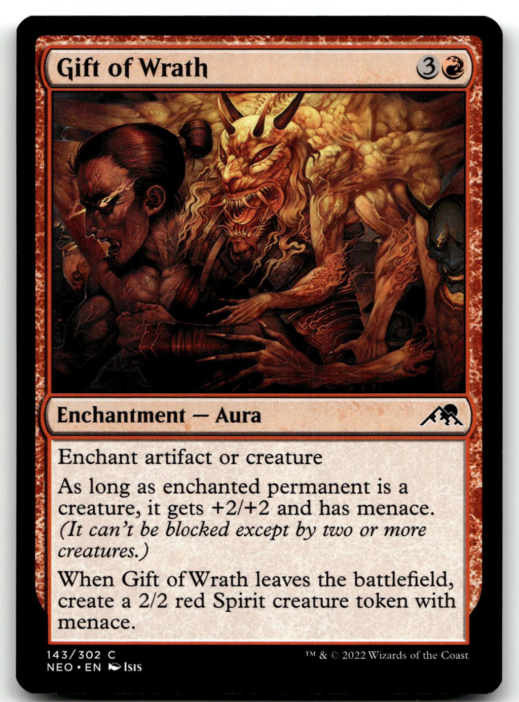 Gift of Wrath 143 Common Kamigawa: Neon Dynasty Magic: The Gathering Near Mint